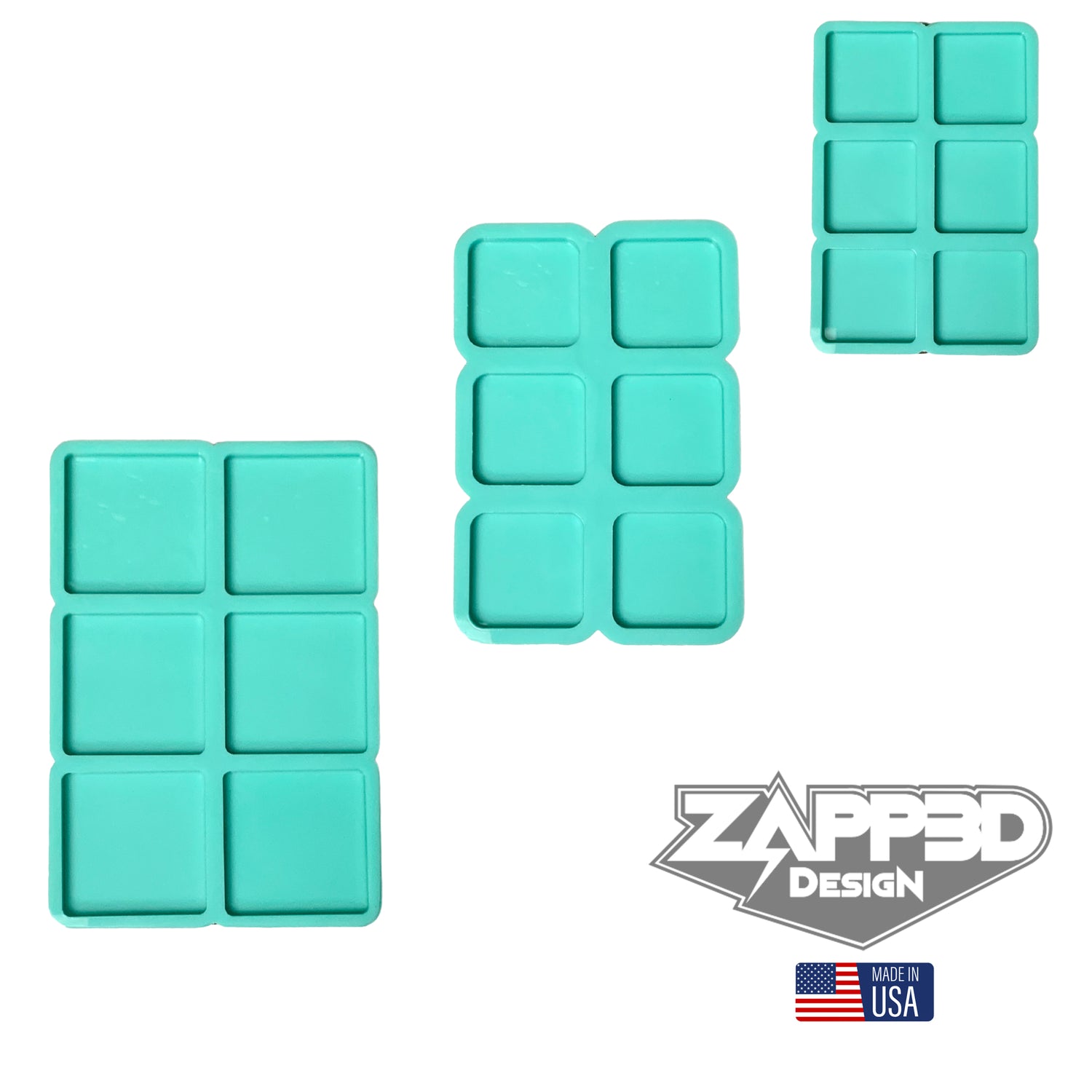 Square Keychain Mold | 1.5”, 1.75”, 2” | Magnet Mold, Hair Clip Mold |