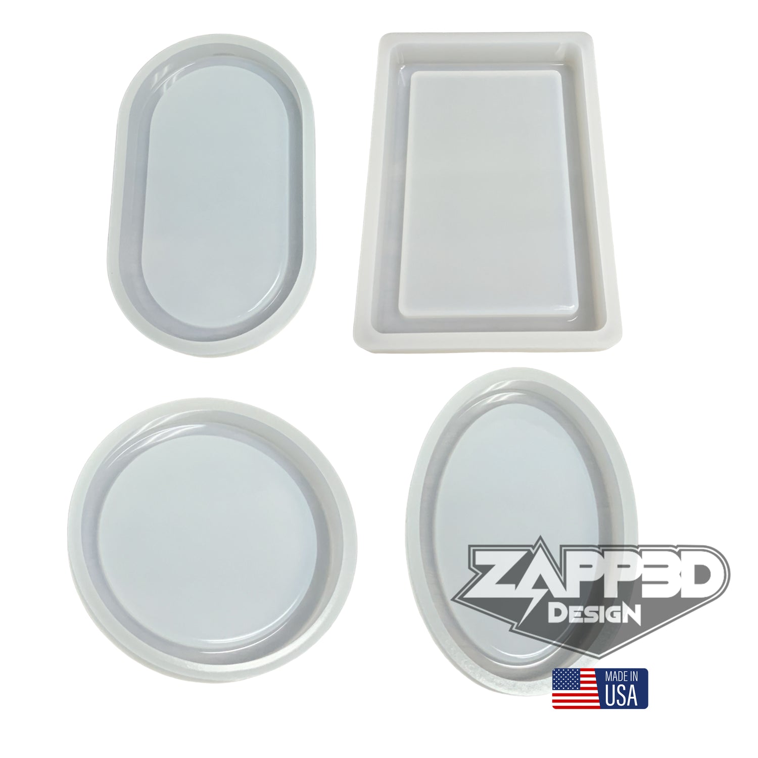 Tray Molds | Rounded Edges | Pill Tray Mold, Oval Tray Mold, Circle Tray Mold, Rectangle Tray Mold