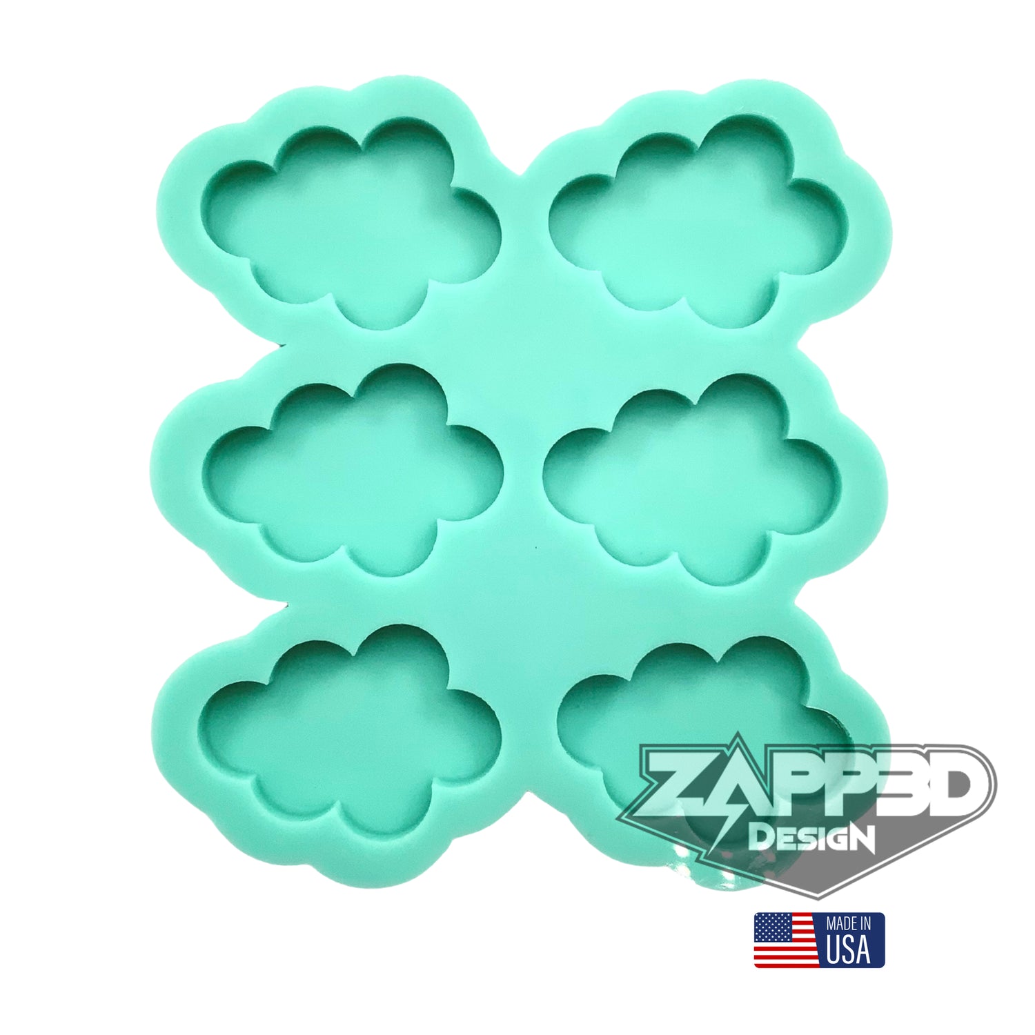 Cloud Mold | 1.75”x2”x.25” | Keychain Molds, Hairclip Mold, Magnet Mold