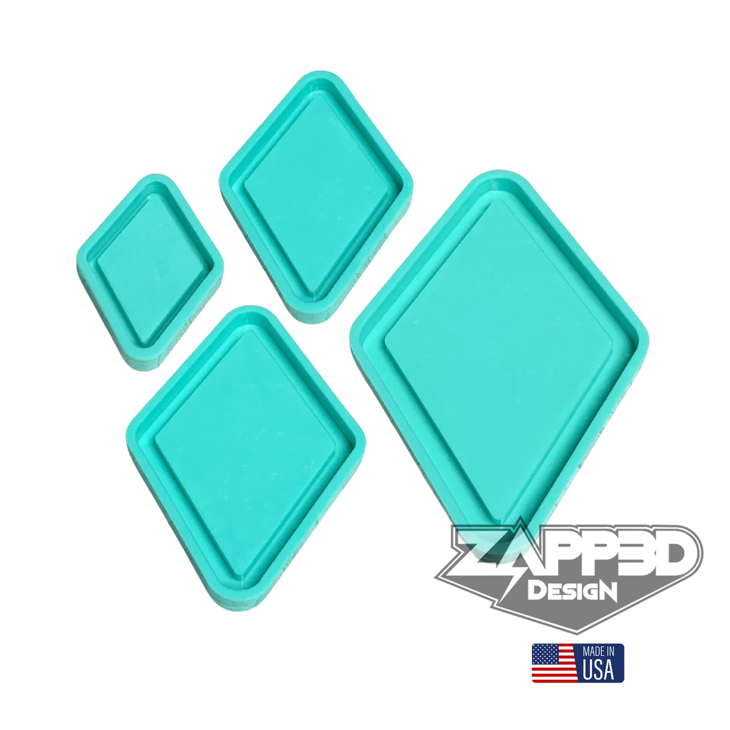 Diamond Tray Silicone Mold | Sizes - 5", 7", 9" 11"|