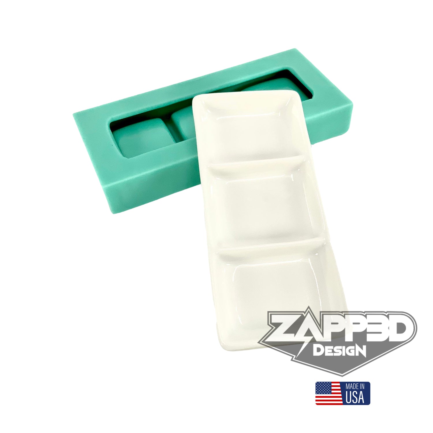 Organizer Dish with 2 Dividers Silicone Mold | 6" x 2.5" |