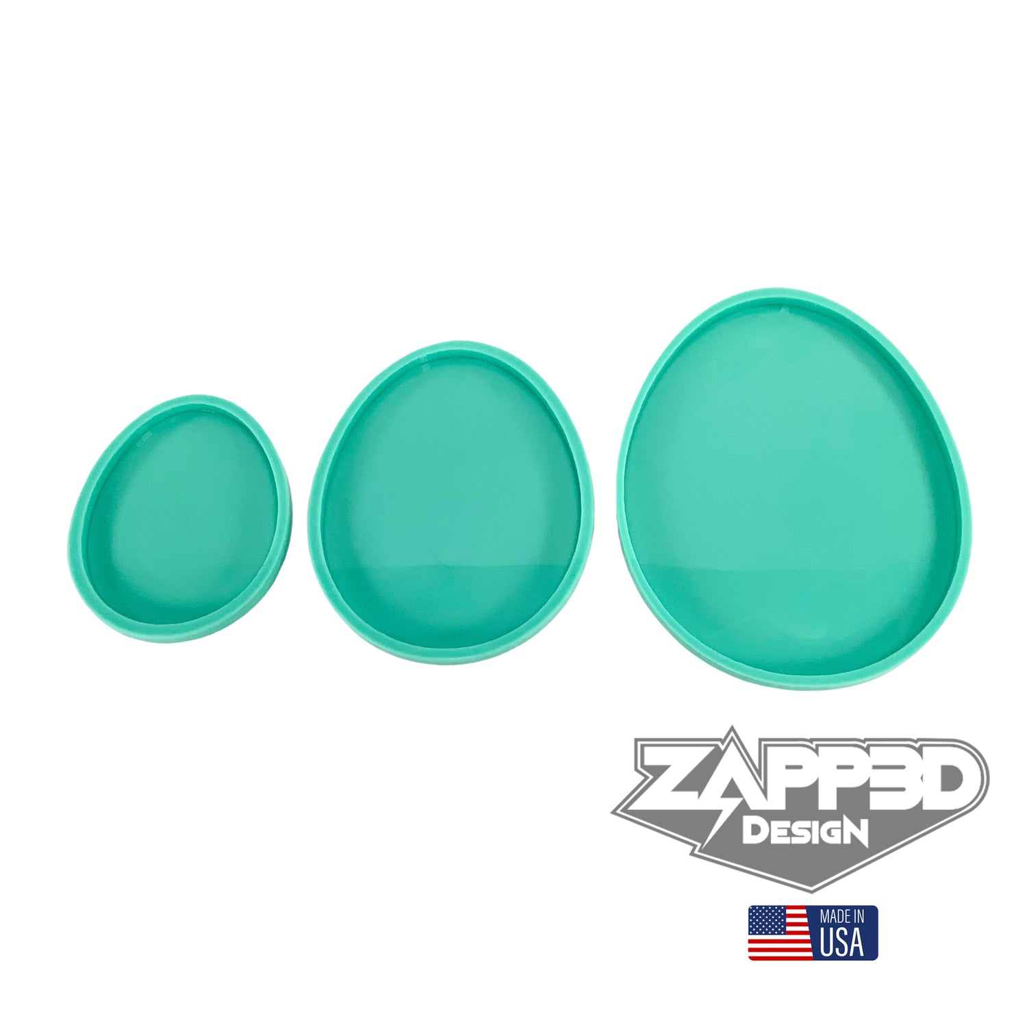 Egg FLAT Silicone Mold for Resin | 5.5”, 7.5”, 9.5” |
