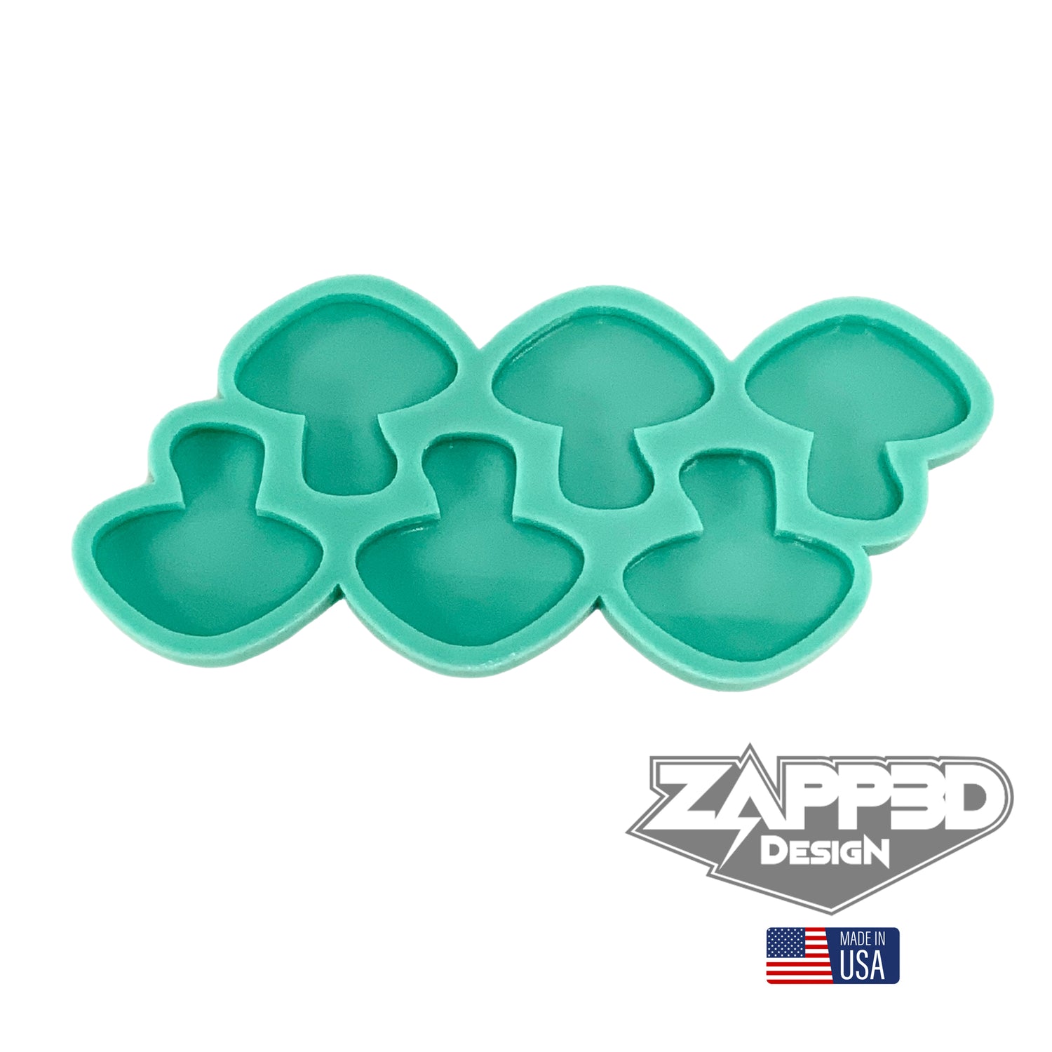 Mushroom Mold | 2” x 2” x .25”| Keychain Mold, Magnet Mold