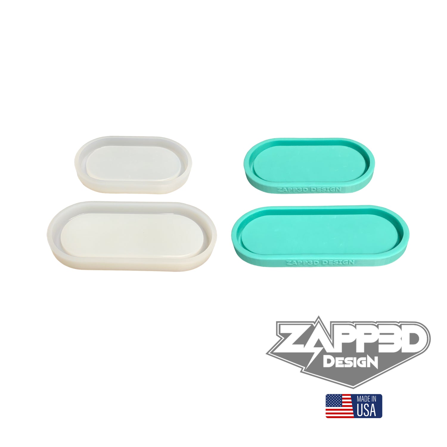 Pill Tray Mold | Sizes - 7", 9" | 2 Styles | Oval Tray Mold