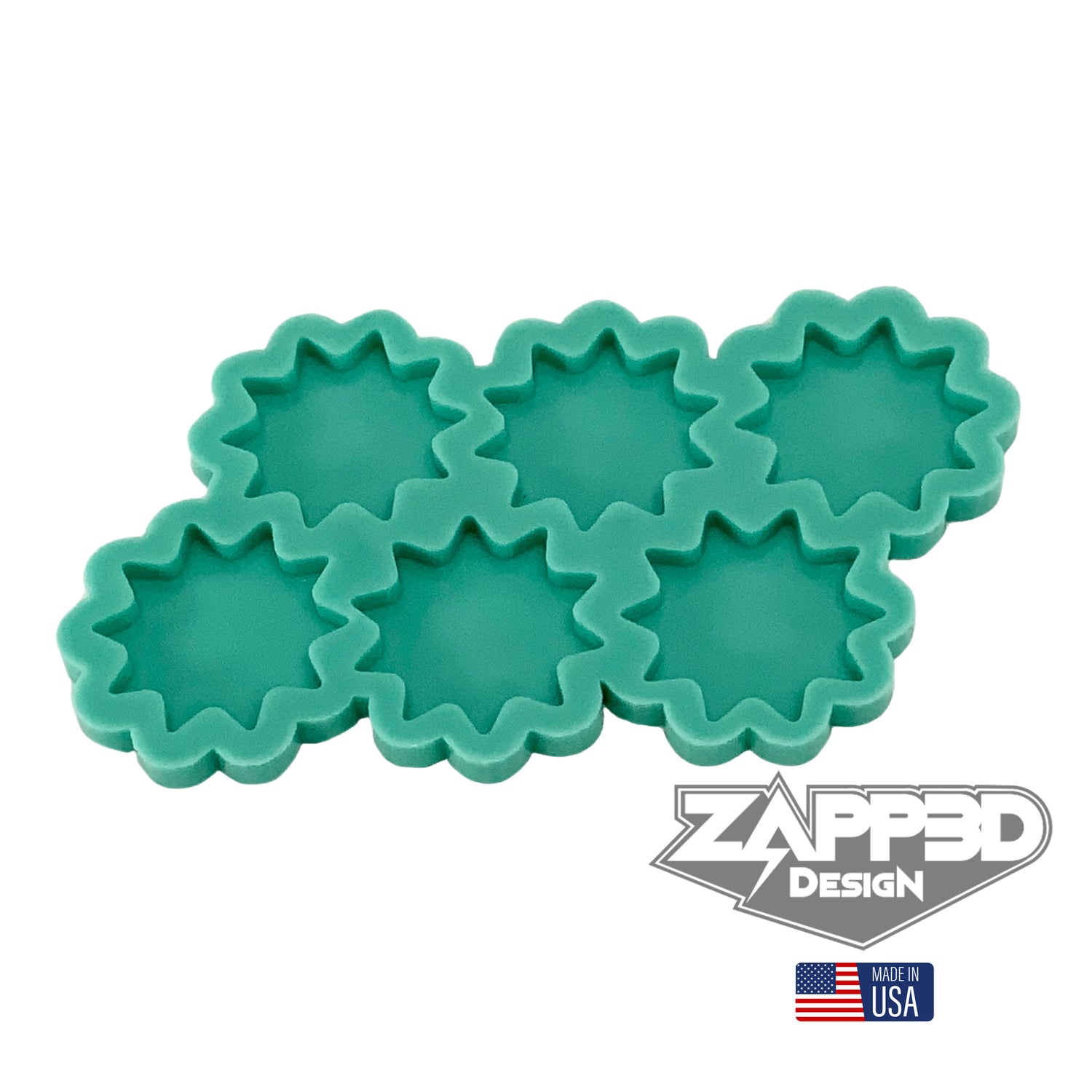 Starburst Mold | 2”x2”x.25” | Keychain Mold, Magnet Mold