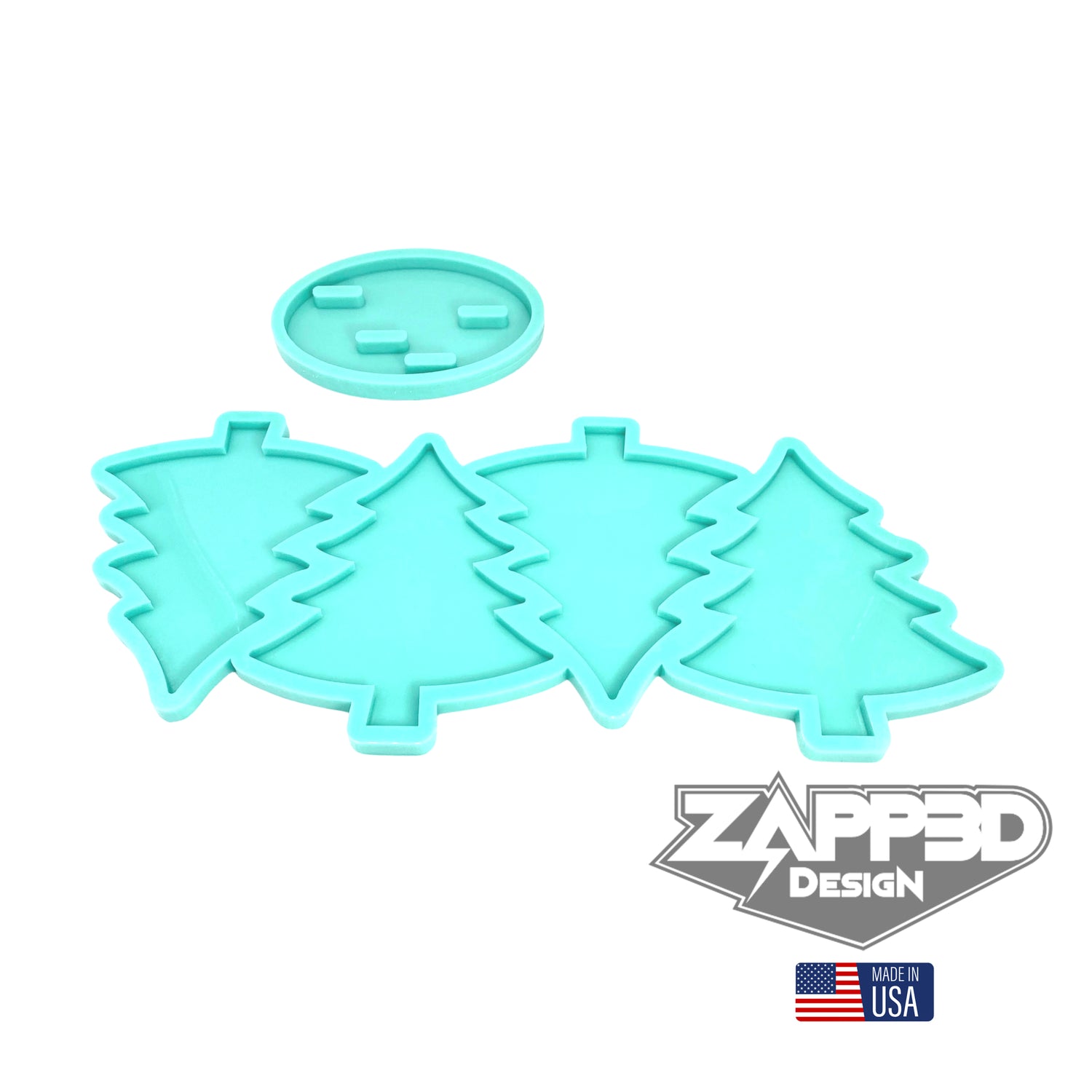 Tree Coaster Mold Set | 5.5" tall | Christmas Mold