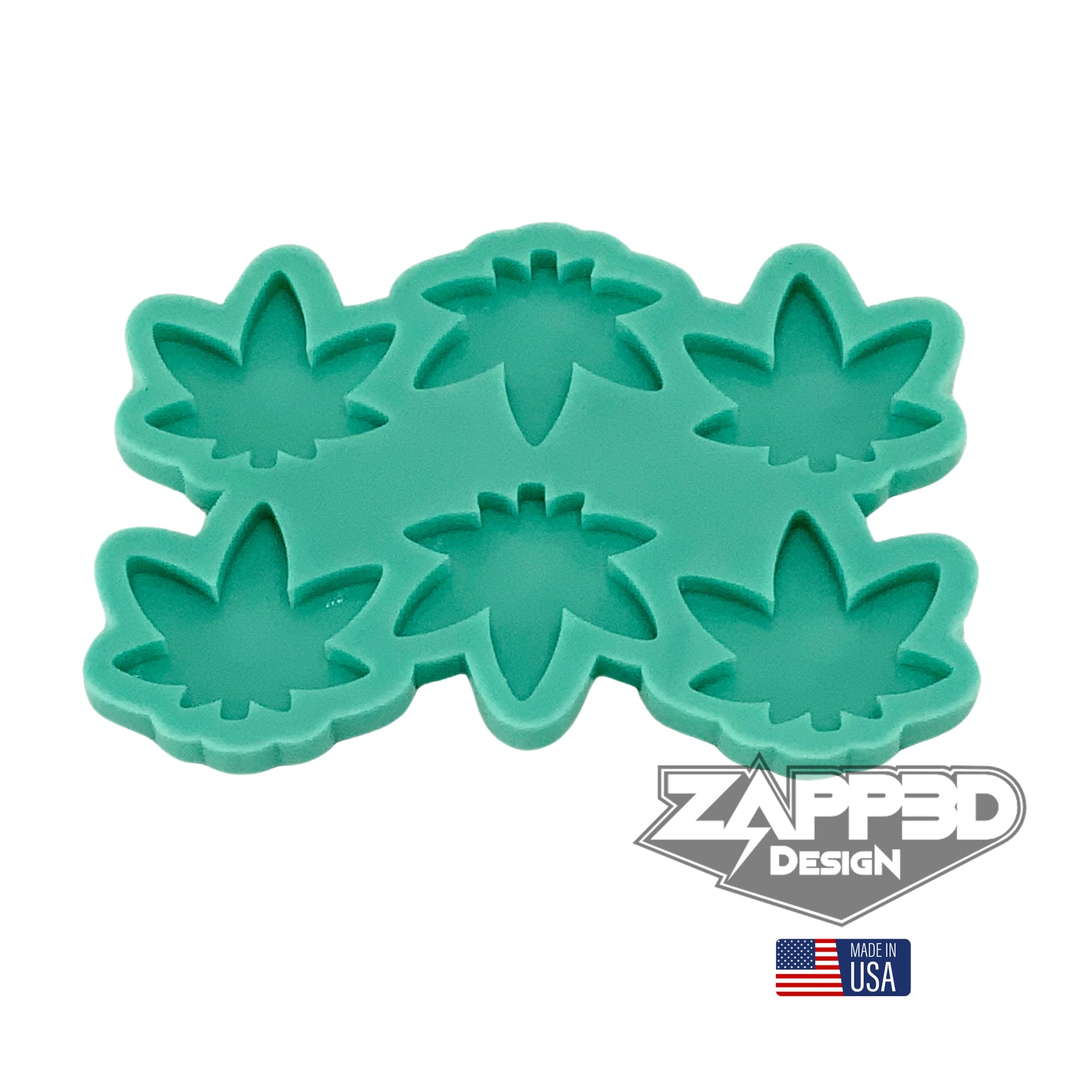 Pot Leaf Mold | 1.875” x 1.875” x .25” | Weed Mold, Keychain Mold, Magnet Mold