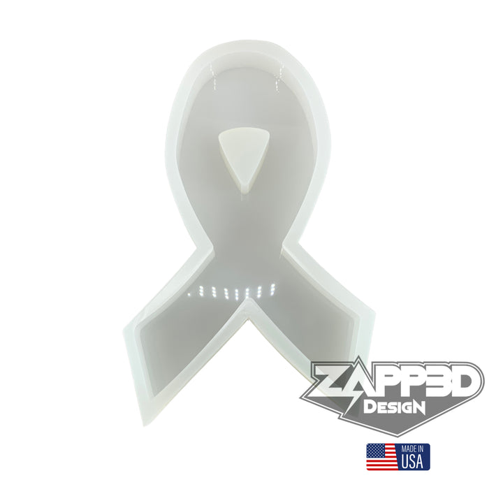 Cancer Awareness Ribbon Mold | 13" x 8" x 1.25" | Cancer Ribbon Mold, Ribbon Mold