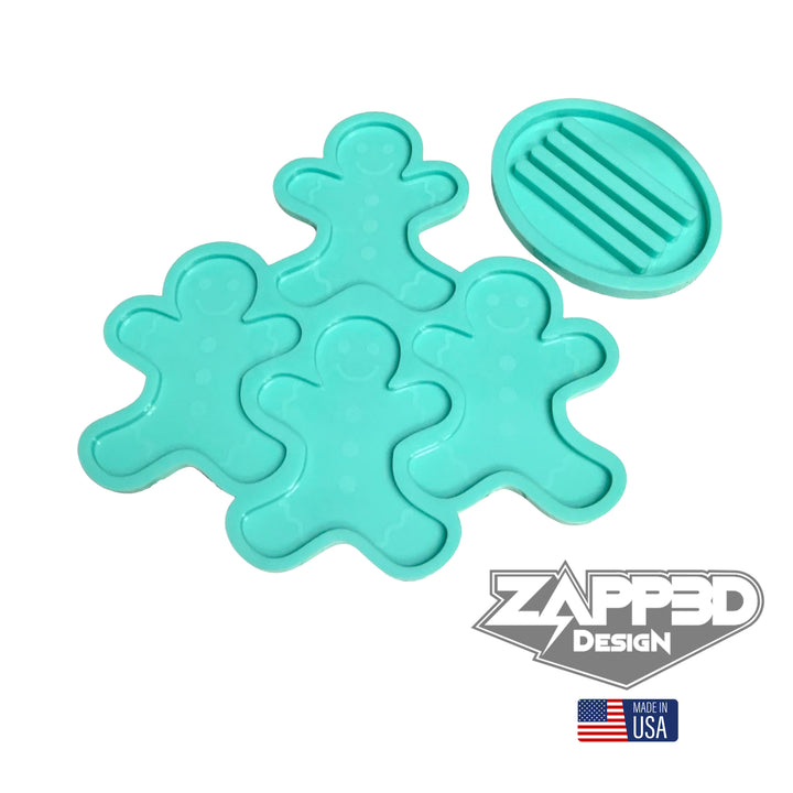 Gingerbread Man Coaster Mold, Christmas Mold
