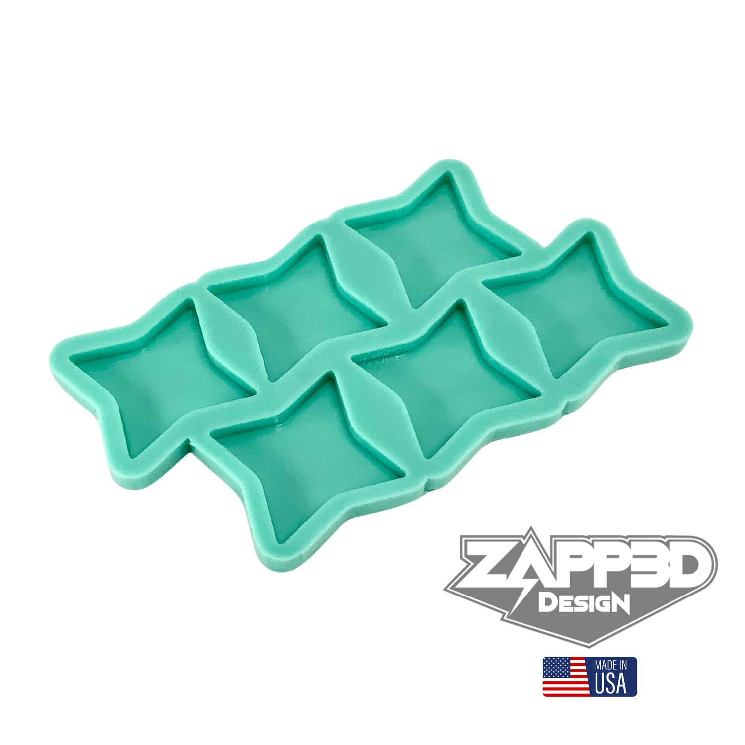 Ninja Star Mold | 2.5”x2.5”x.25” | Keychain Mold, Magnet Mold, Hair Clip Mold