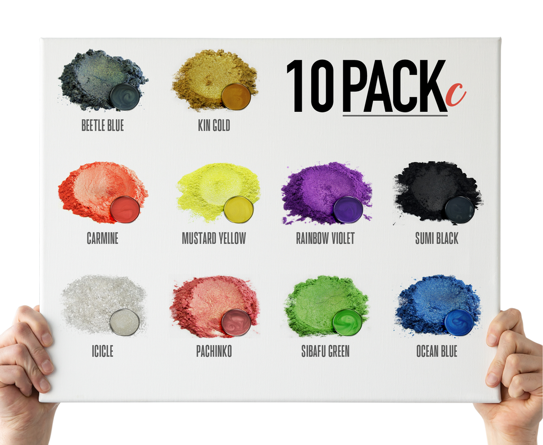 10 Color Pigment Powder Variety Pack Set C