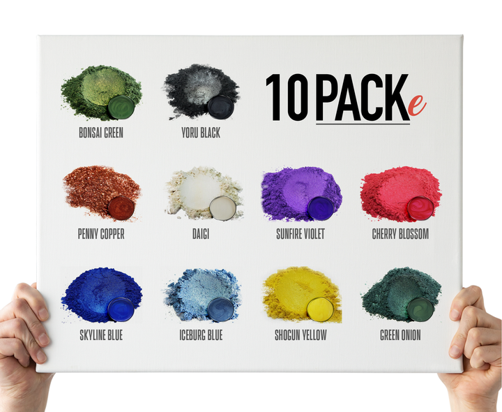 10 Color Pigment Powder Variety Pack Set E