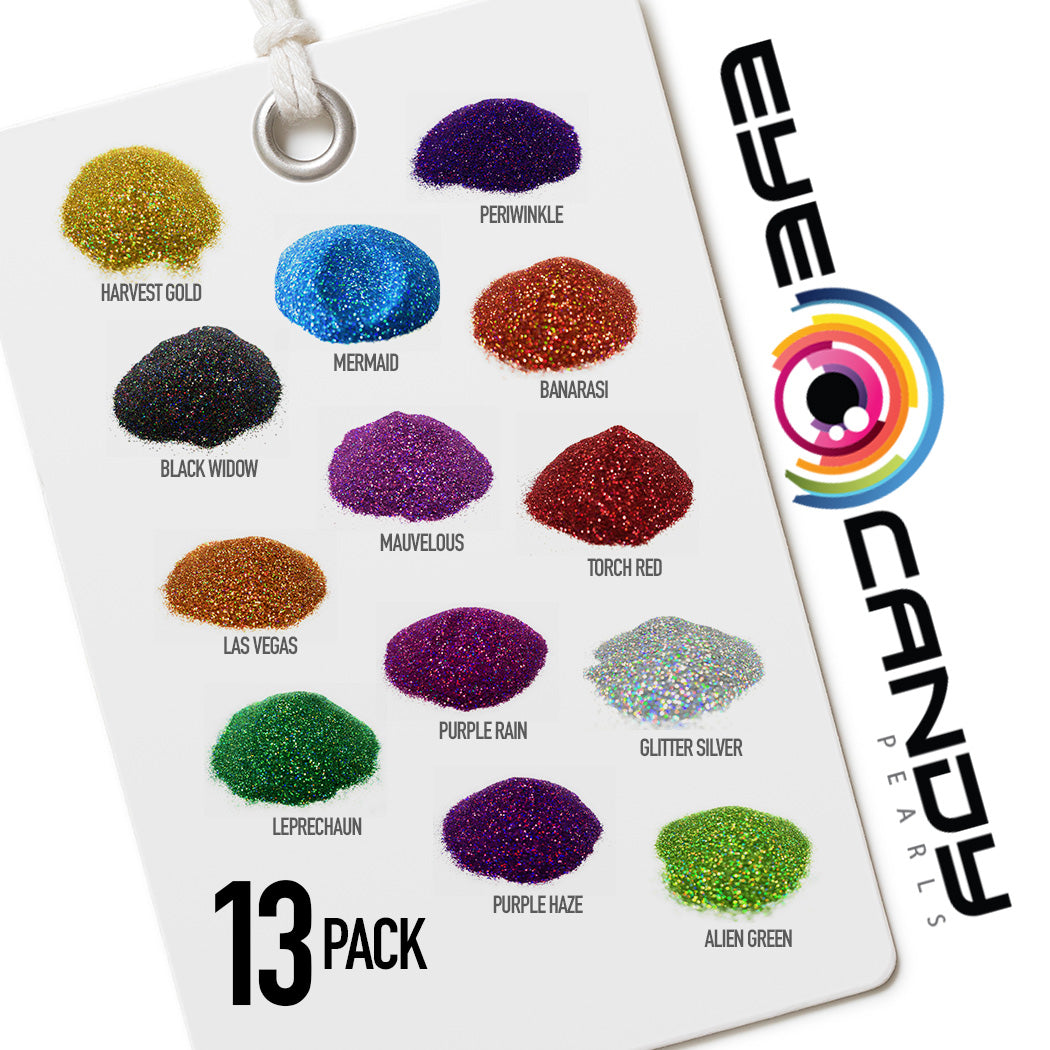 13 Color Shimmer Metallic Flakes Variety Pack Set