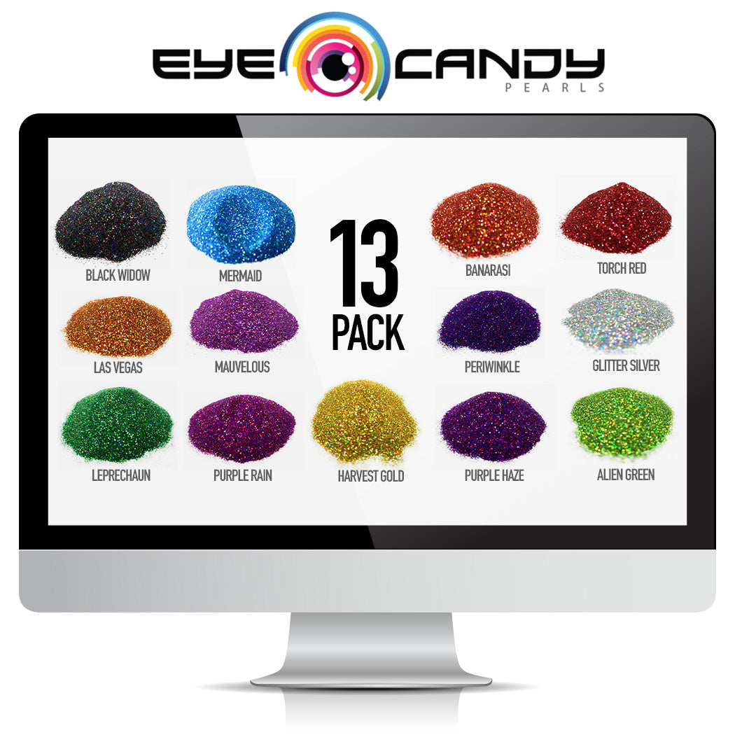 13 Color Shimmer Metallic Flakes Variety Pack Set