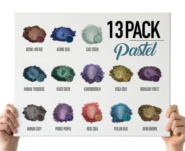 13 Color Pastel Series Pigment Powder Variety Pack