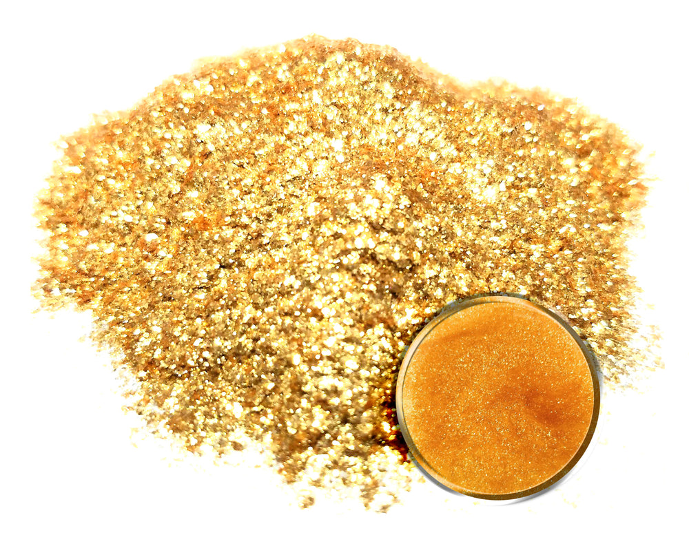 Gold Mica Powder Pigments Stock Photo - Download Image Now