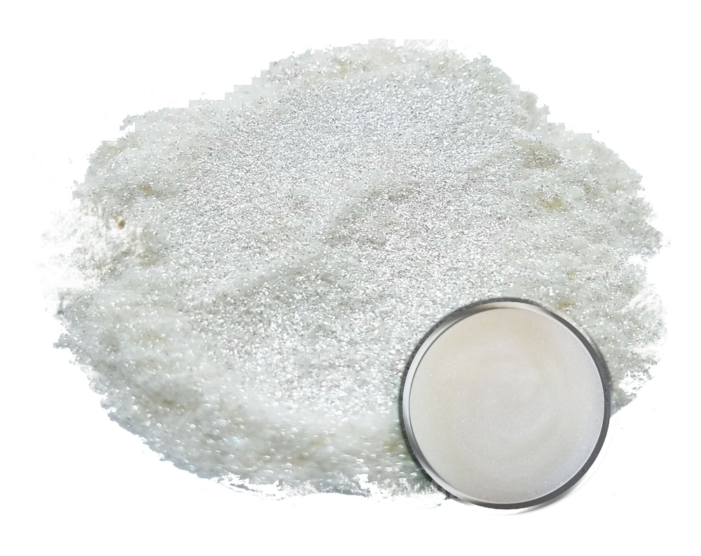 White Mica Powder  White Metallic Pigment – Eye Candy Pigments