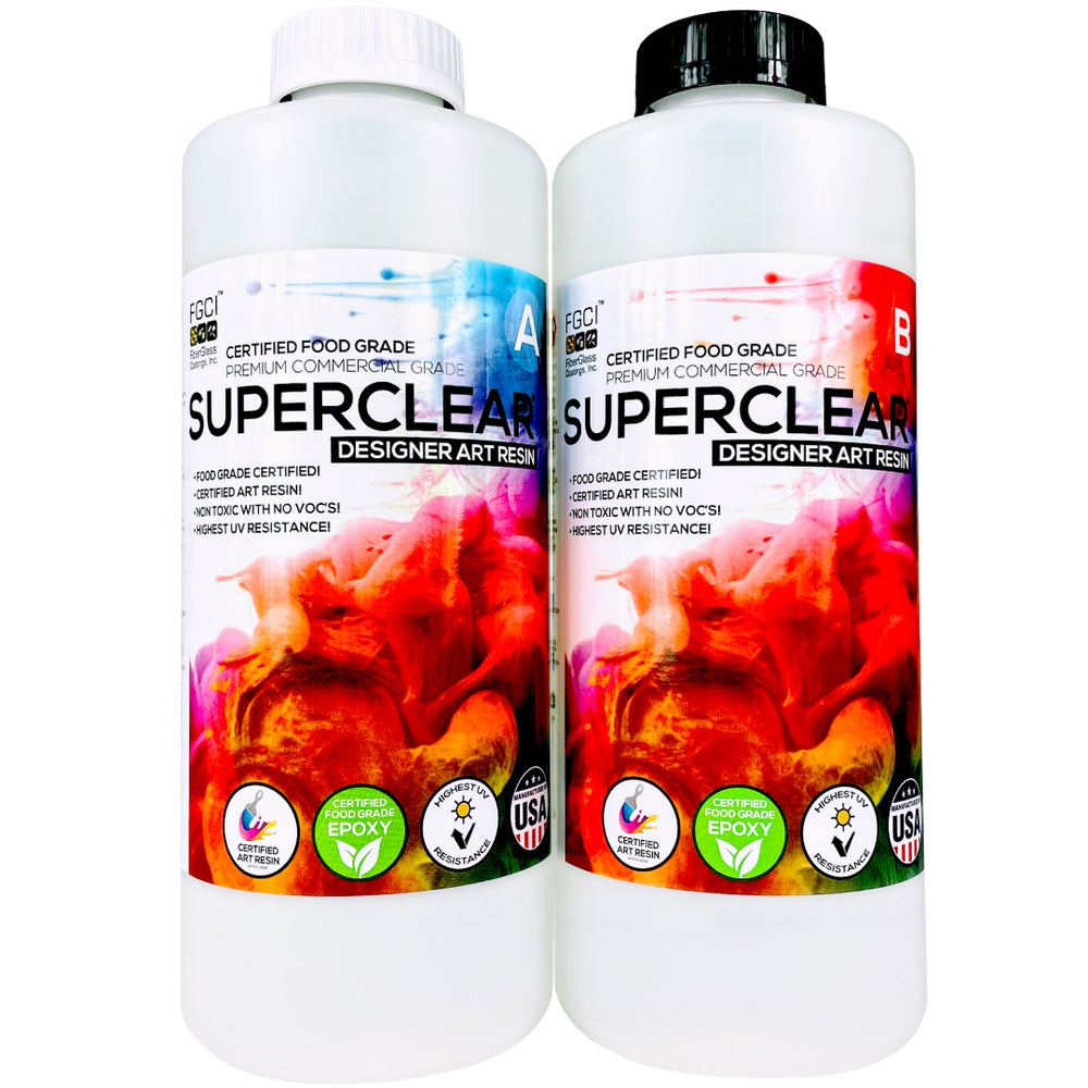 SUPERCLEAR EPOXY Resin Kit Crystal Clear 2 Gallon Resin Epoxy Kit Food  Grade Safe