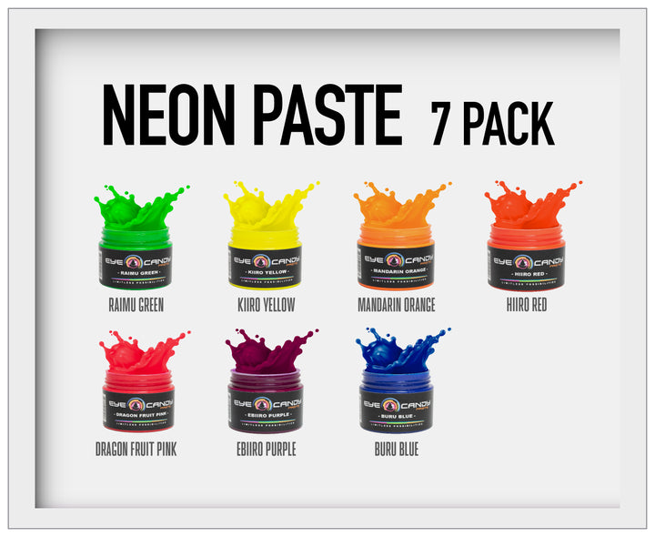 7 Color Neon Pigment Paste Set