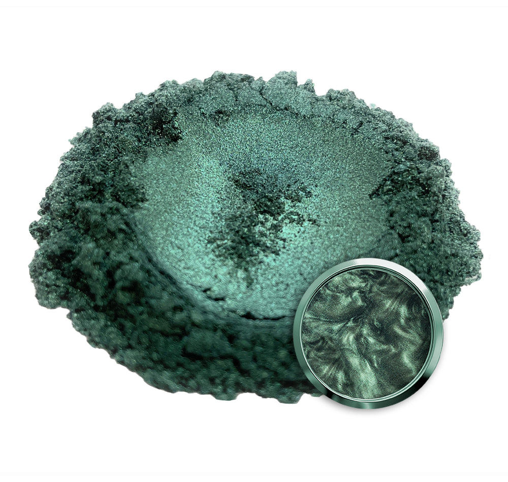 Pigment of the Week - Matcha Green - The perfect warm dark olive green  pigment. - Eye Candy Pigments